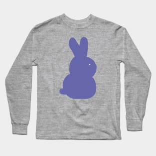 Periwinkle Blue Bunny Rabbit Abstract Long Sleeve T-Shirt